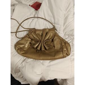 Park Avenue Int 1980 Vintage Bronze Metallic Leather Handbag Shoulder Bag Clutch